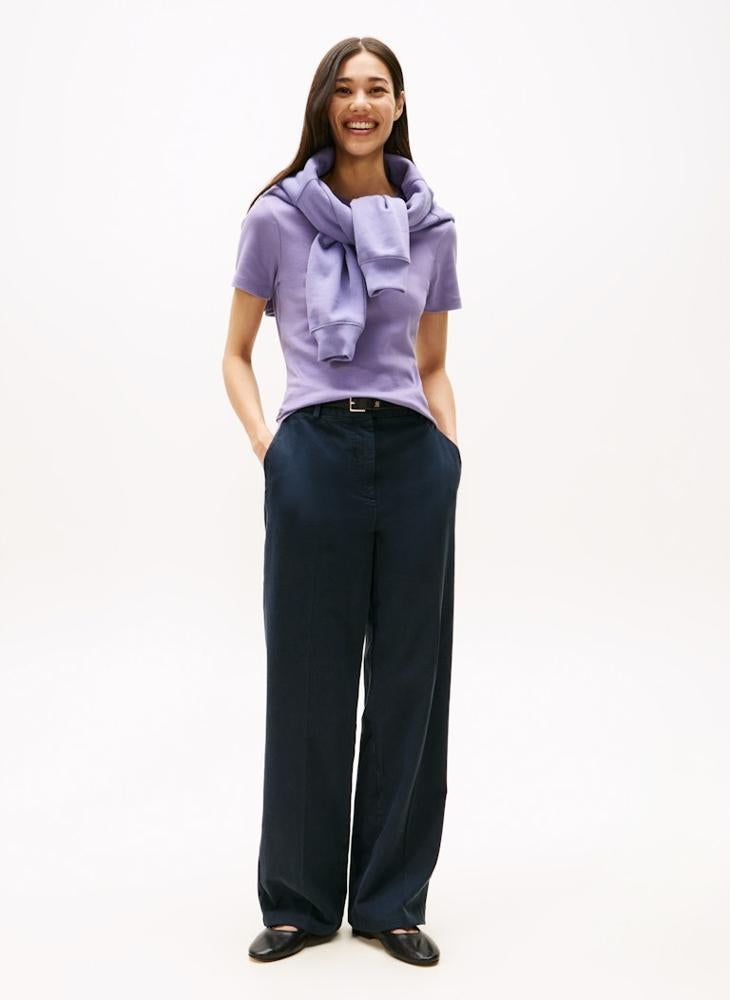 تومي هيلفيغر تيشيرت مخطط بياقة دائرية - Image 4